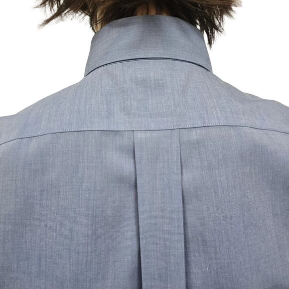 Brooks Brothers 346 Short Sleeve Non-iron The Original Polo Shirt Men 15 Blue - Picture 10 of 14